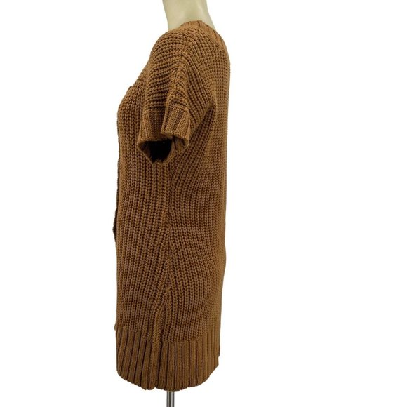 Soft Surroundings Tunic Cardigan Women Brown Double Breasted Size Large Wool - Picture 3 of 6